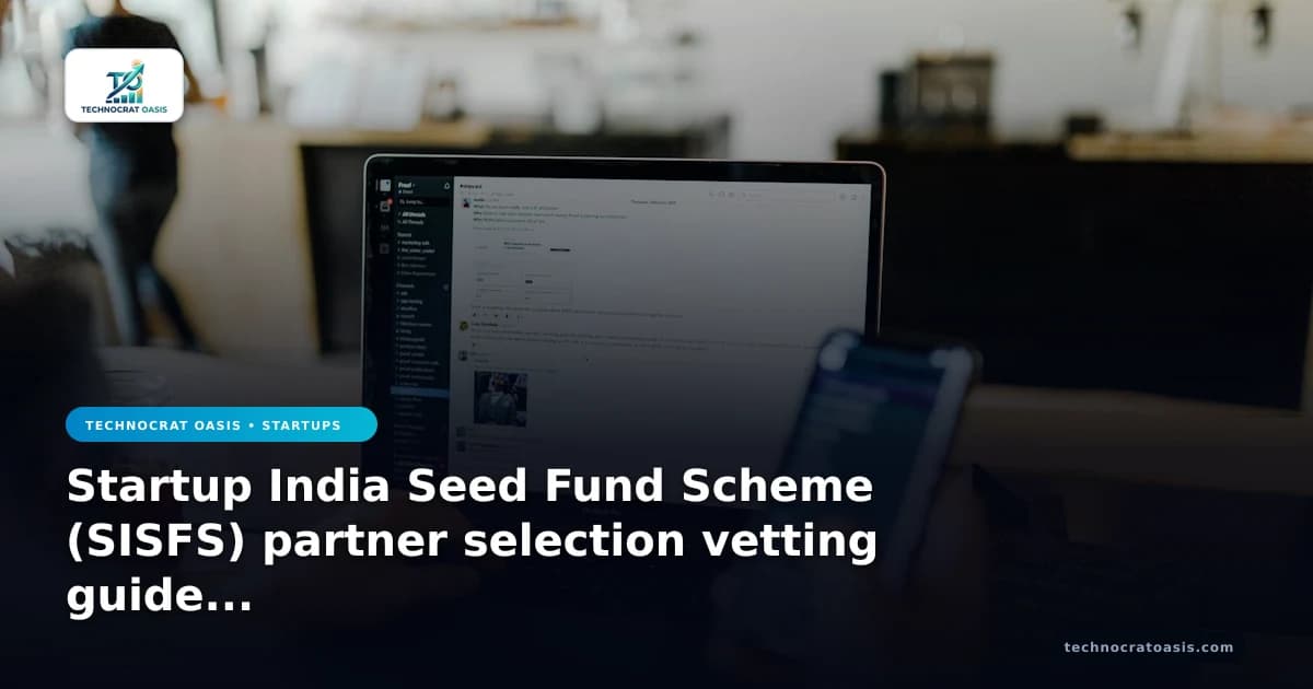 Startup India Seed Fund Scheme (SISFS) partner selection vetting guide 2026