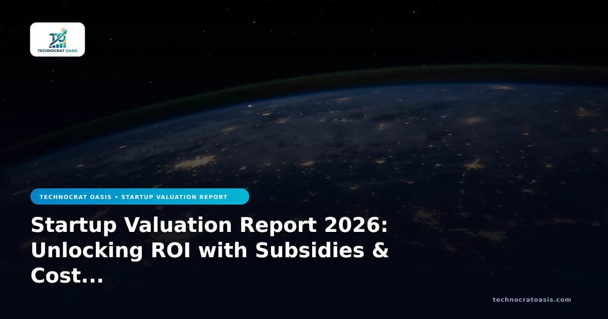 Startup Valuation Report 2026: Unlocking ROI with Subsidies & Cost Strategies