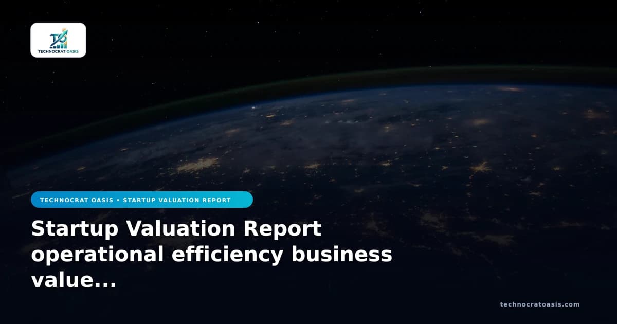 Startup Valuation Report operational efficiency business value 2026