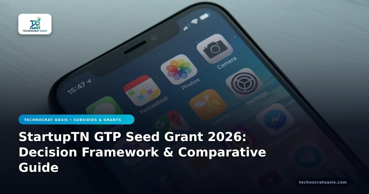 StartupTN GTP Seed Grant 2026: Decision Framework & Comparative Guide