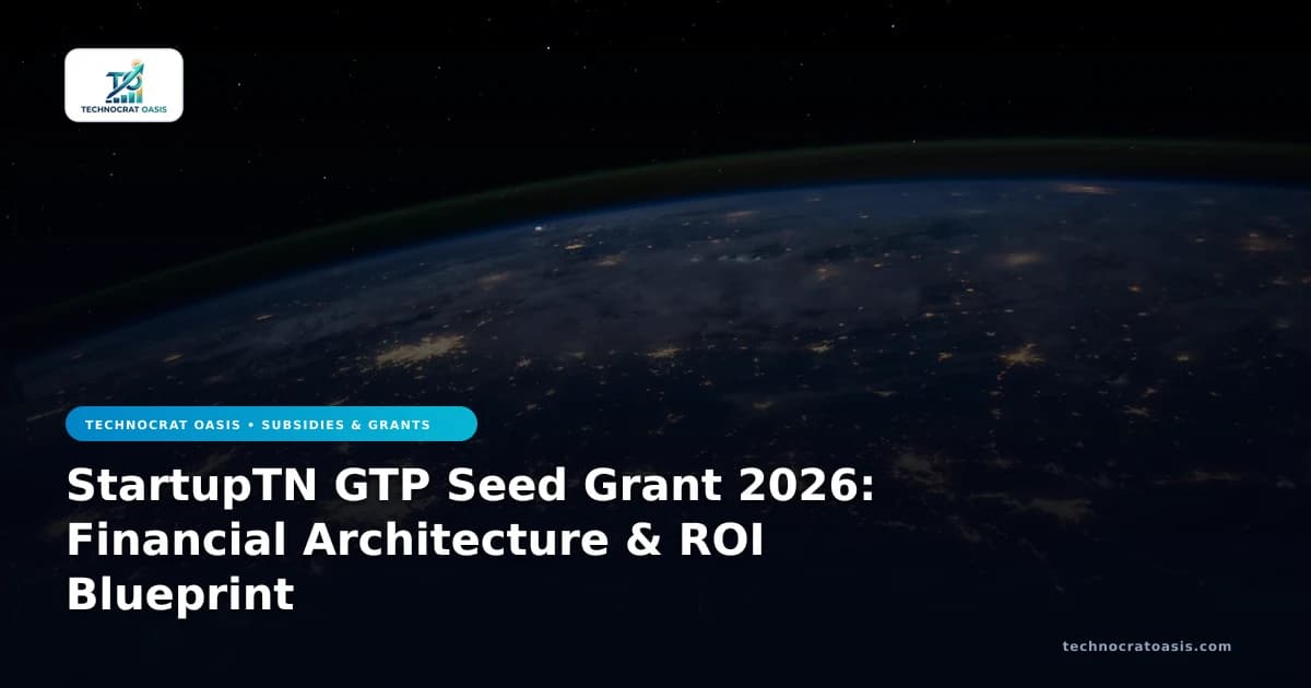 StartupTN GTP Seed Grant 2026: Financial Architecture & ROI Blueprint