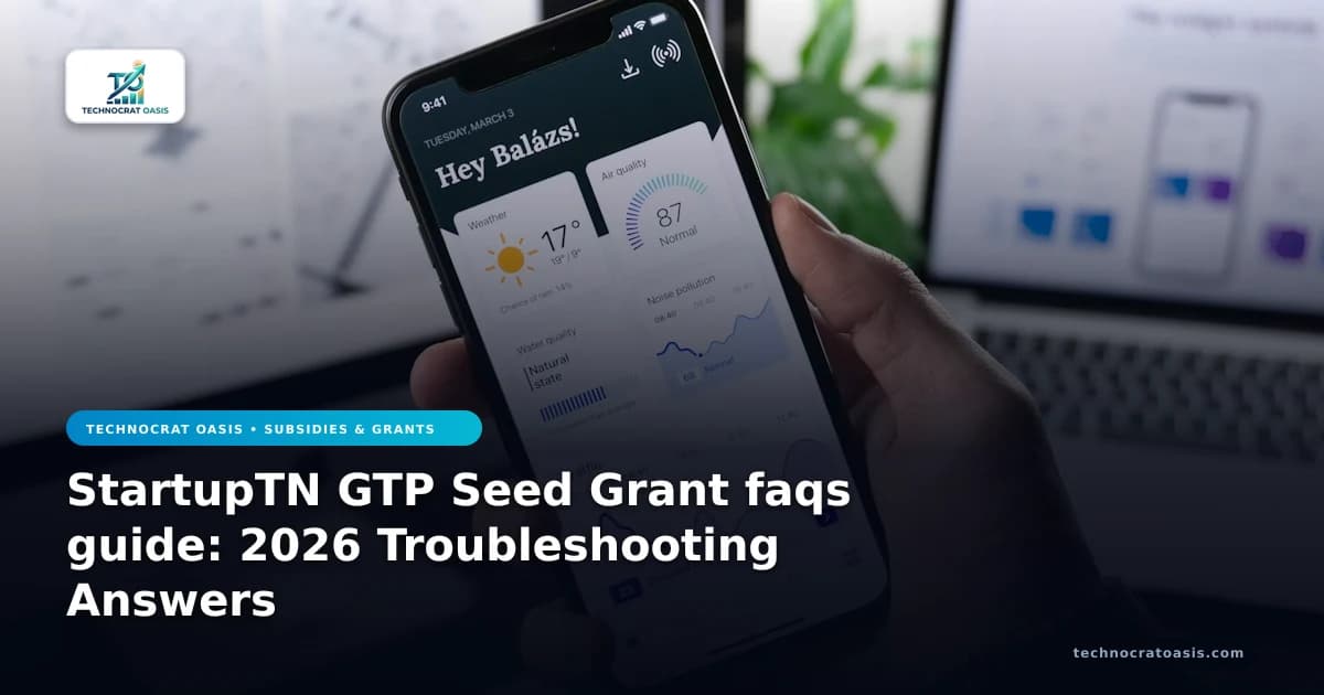 StartupTN GTP Seed Grant faqs guide: 2026 Troubleshooting Answers