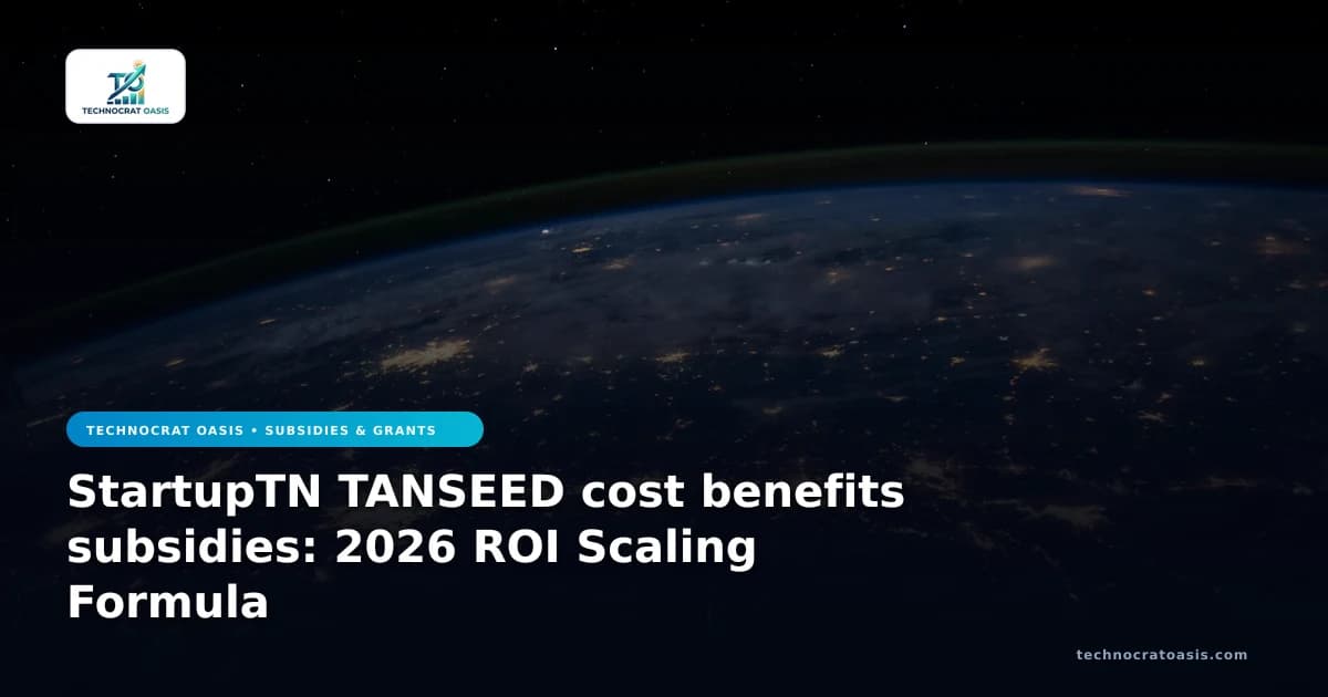 StartupTN TANSEED cost benefits subsidies: 2026 ROI Scaling Formula
