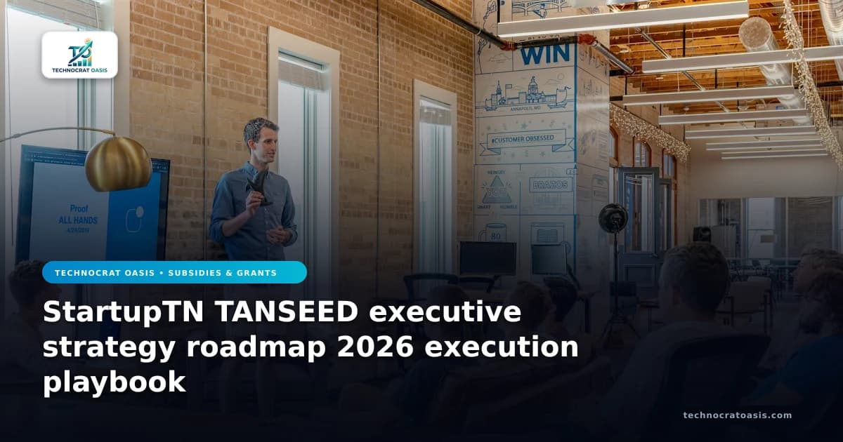 StartupTN TANSEED executive strategy roadmap 2026 execution playbook