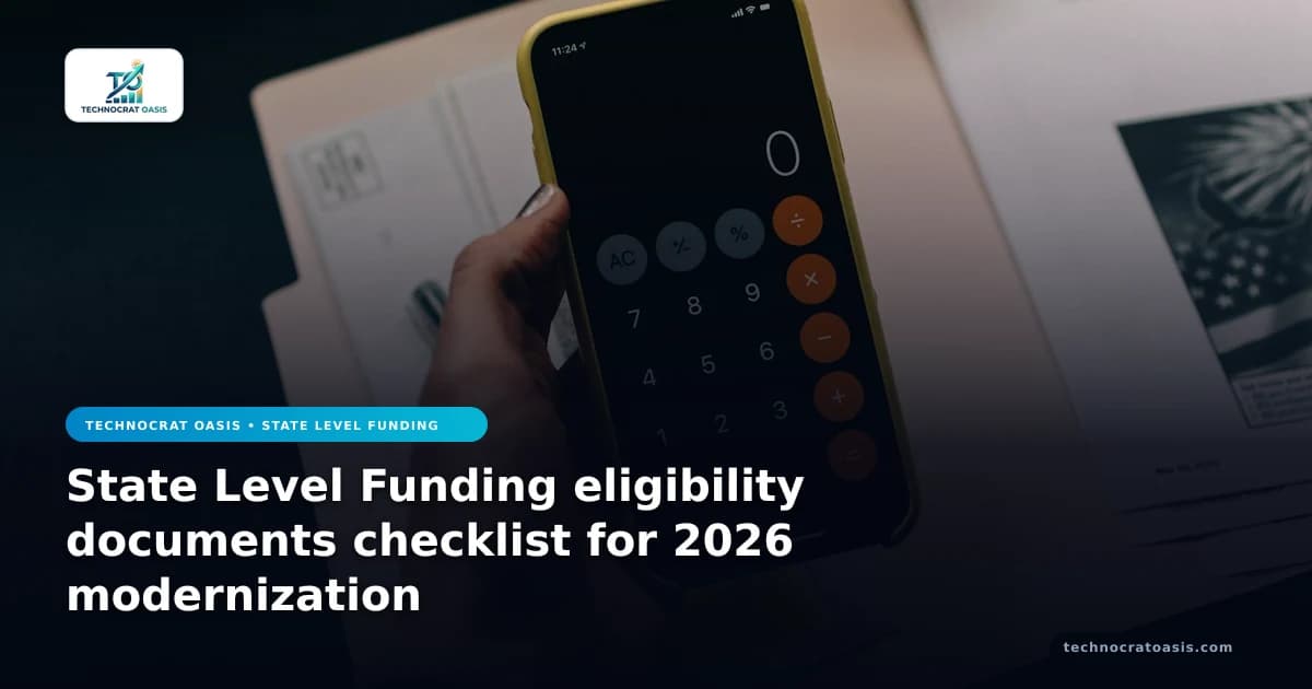 State Level Funding eligibility documents checklist for 2026 modernization