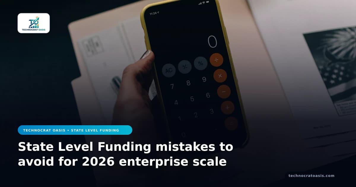 State Level Funding mistakes to avoid for 2026 enterprise scale