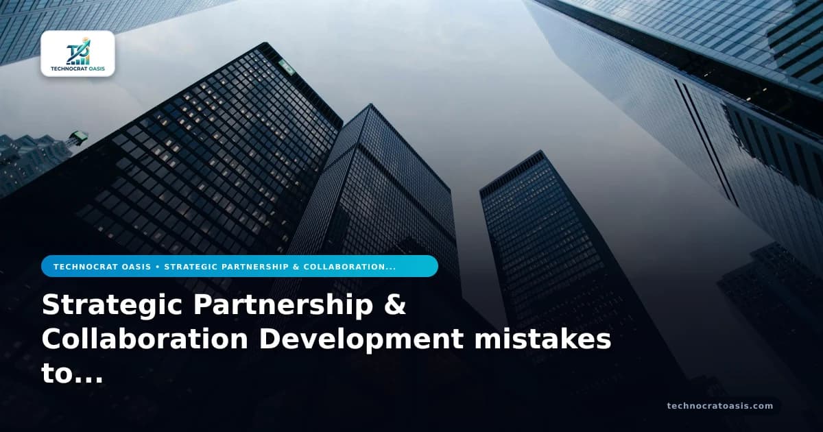 Strategic Partnership & Collaboration Development mistakes to avoid 2026