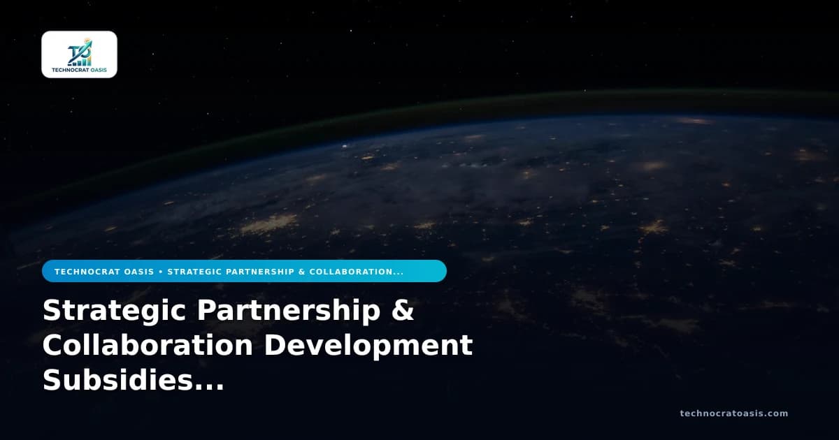 Strategic Partnership & Collaboration Development Subsidies for 2026 ROI