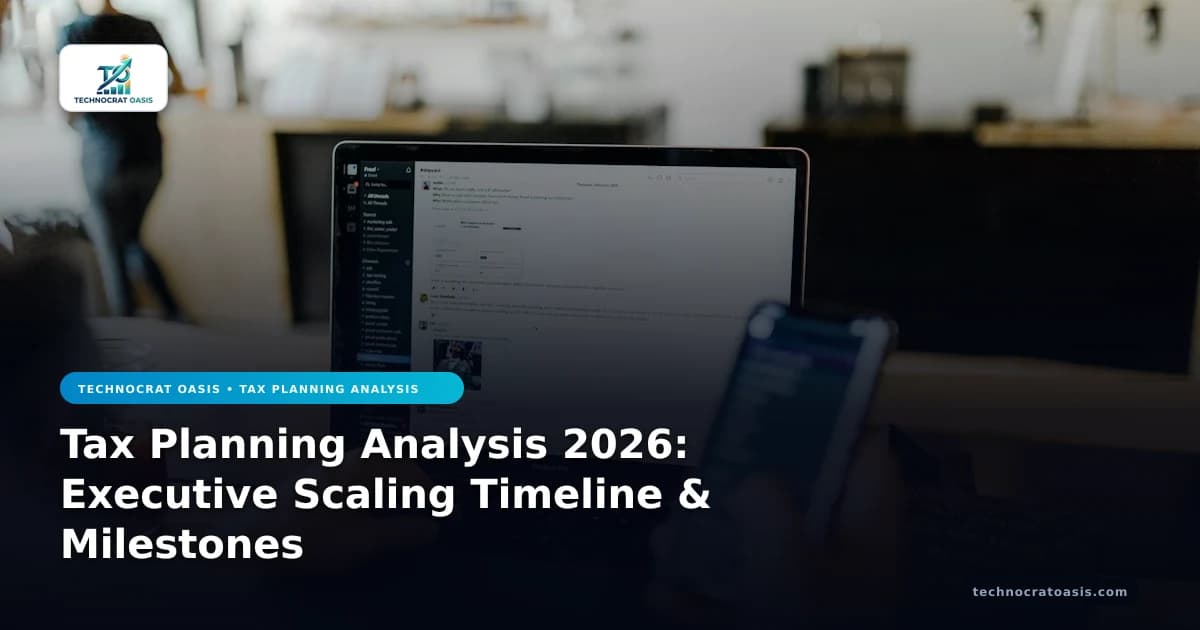 Tax Planning Analysis 2026: Executive Scaling Timeline & Milestones