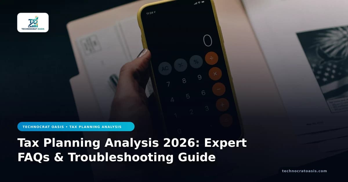 Tax Planning Analysis 2026: Expert FAQs & Troubleshooting Guide