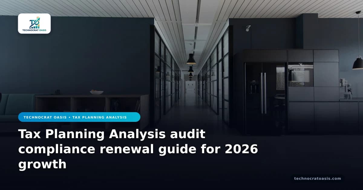 Tax Planning Analysis audit compliance renewal guide for 2026 growth