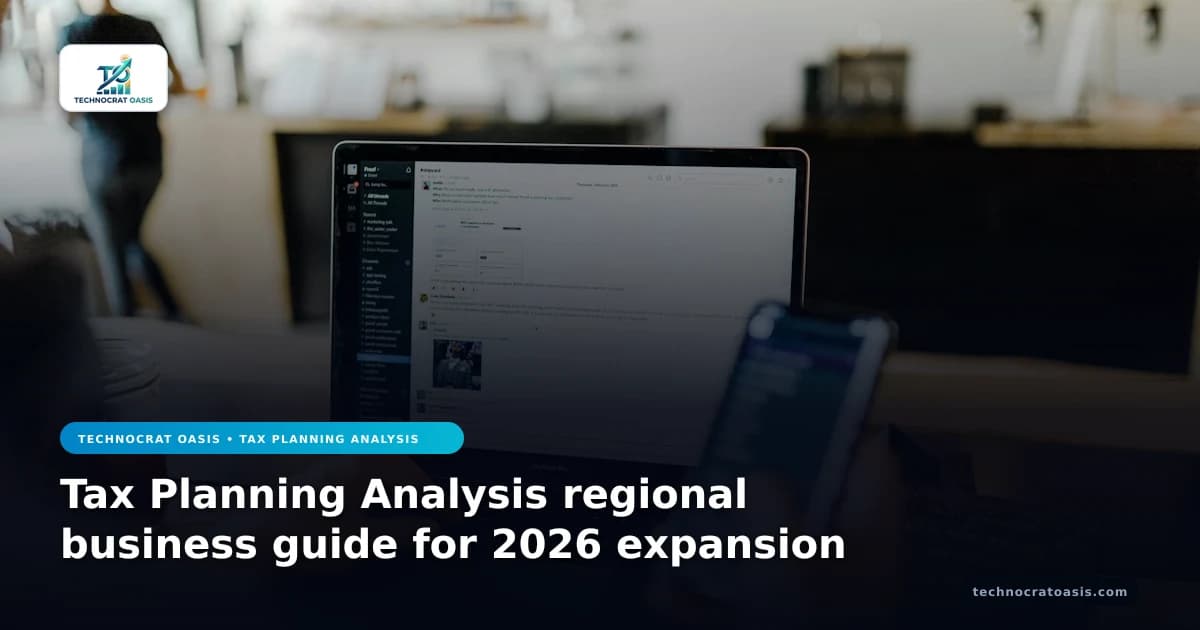 Tax Planning Analysis regional business guide for 2026 expansion