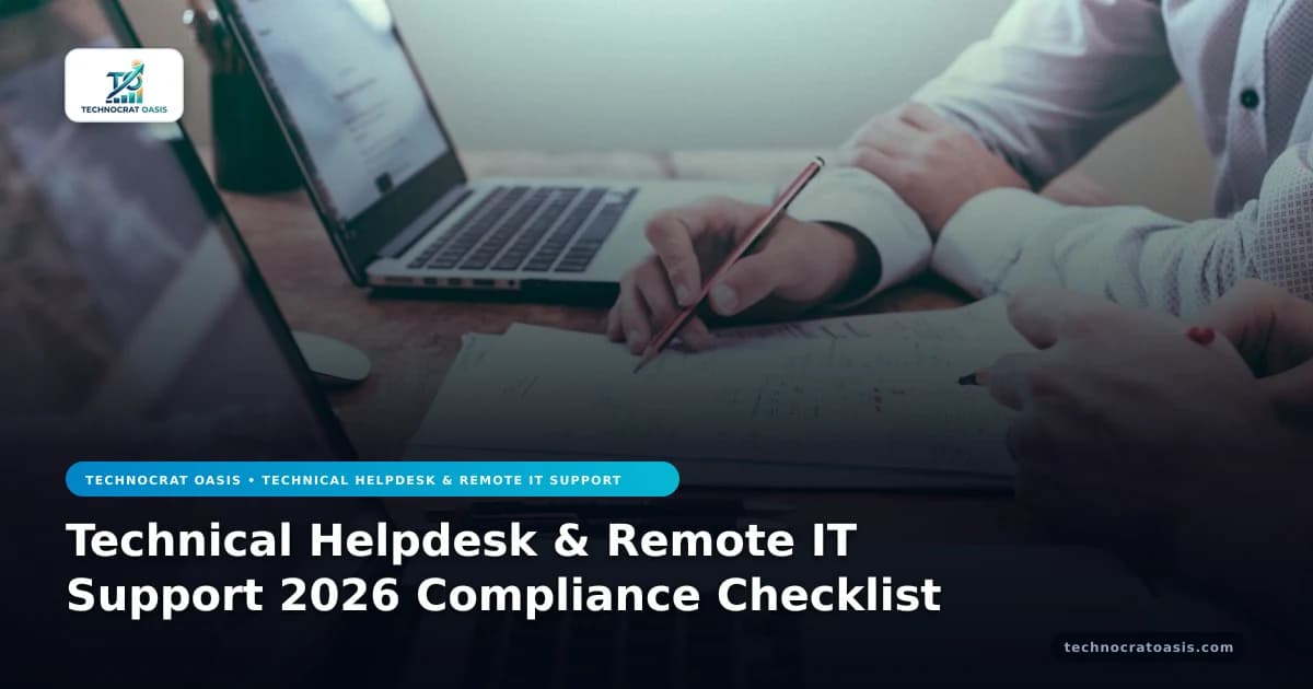 Technical Helpdesk & Remote IT Support 2026 Compliance Checklist