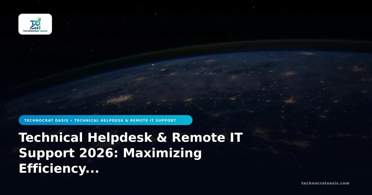 Technical Helpdesk & Remote IT Support 2026: Maximizing Efficiency & Value