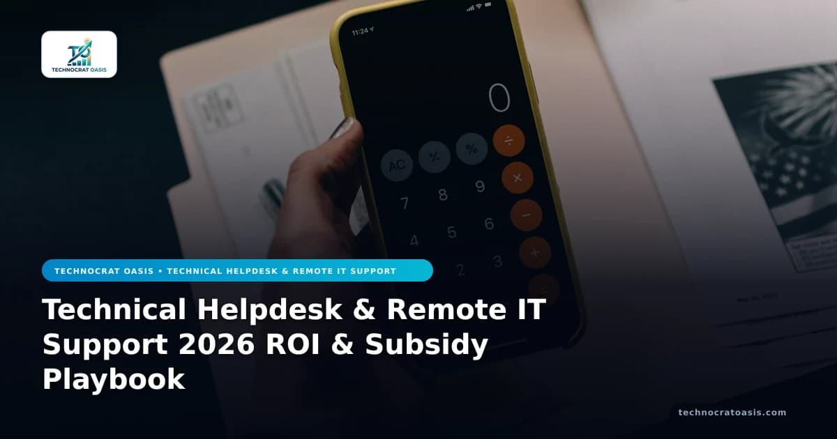 Technical Helpdesk & Remote IT Support 2026 ROI & Subsidy Playbook