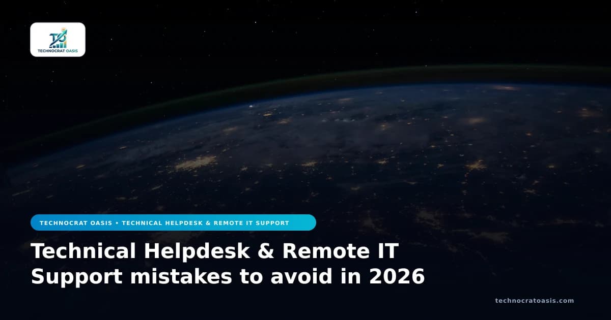 Technical Helpdesk & Remote IT Support mistakes to avoid in 2026