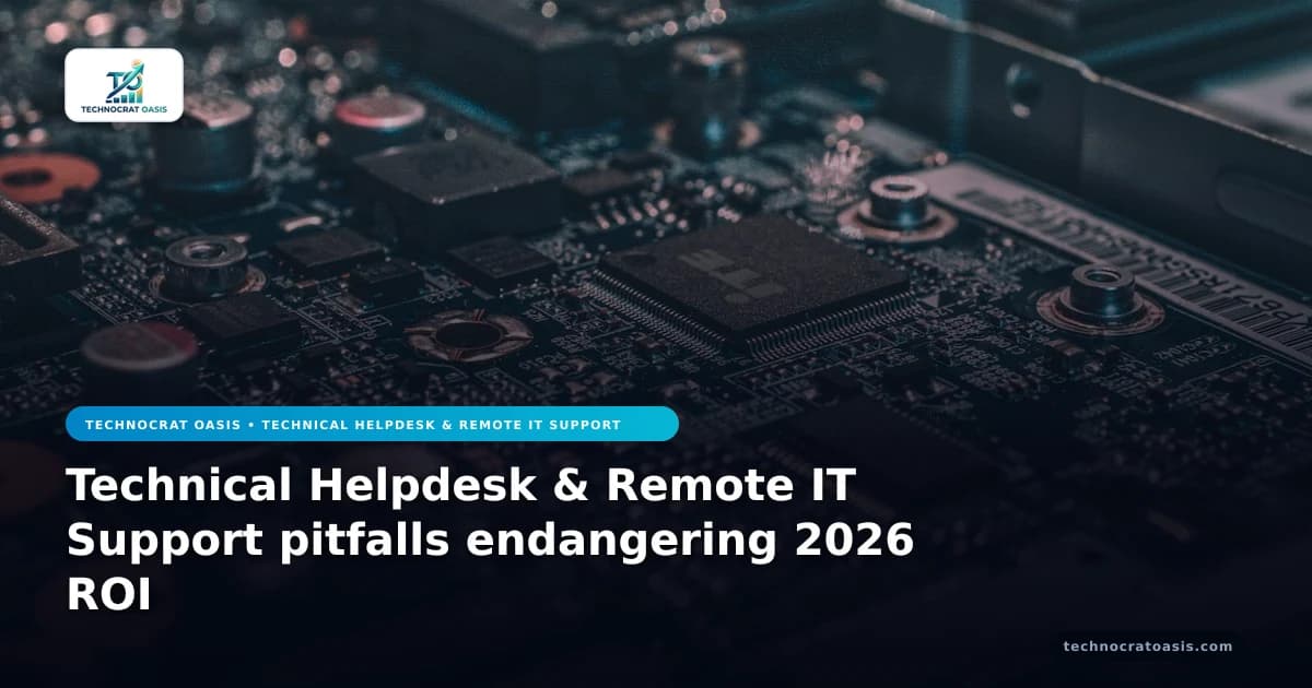 Technical Helpdesk & Remote IT Support pitfalls endangering 2026 ROI