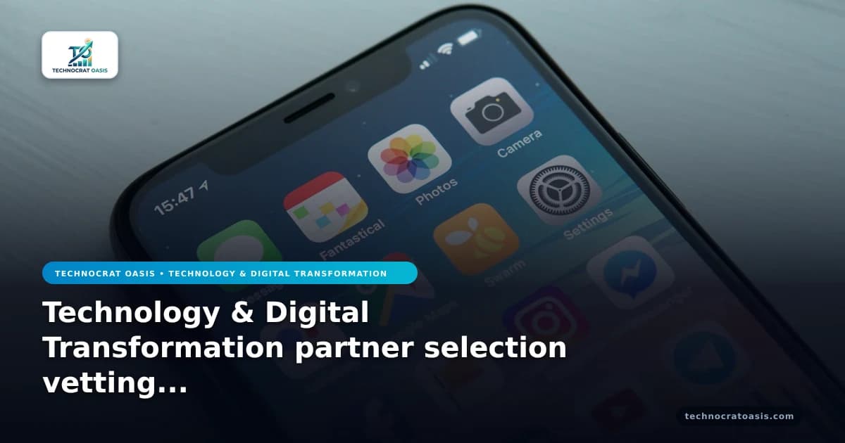 Technology & Digital Transformation partner selection vetting guide 2026