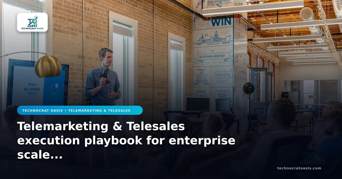 Telemarketing & Telesales execution playbook for enterprise scale 2026