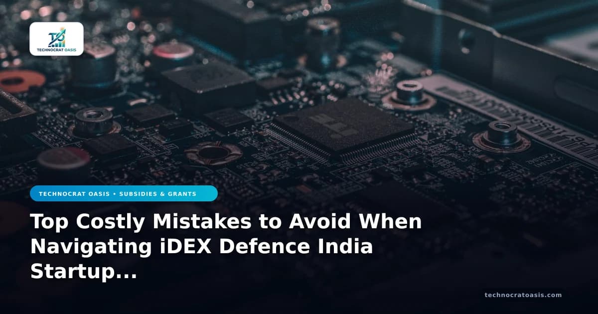 Top Costly Mistakes to Avoid When Navigating iDEX Defence India Startup Challenge (2026) (Vol. 2)