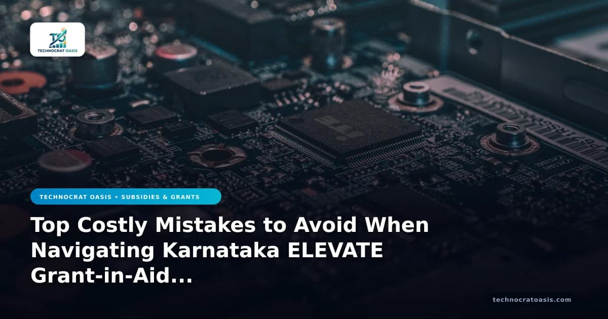 Top Costly Mistakes to Avoid When Navigating Karnataka ELEVATE Grant-in-Aid (2026) (Vol. 3)