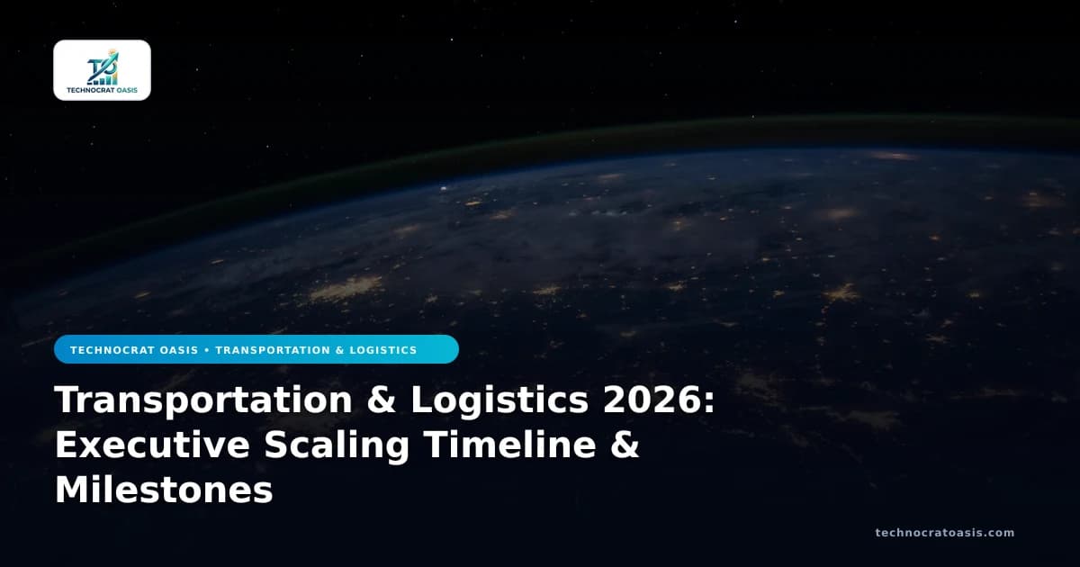 Transportation & Logistics 2026: Executive Scaling Timeline & Milestones