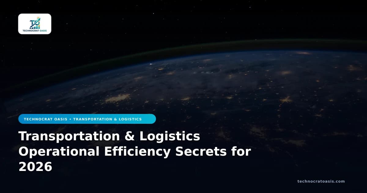 Transportation & Logistics Operational Efficiency Secrets for 2026