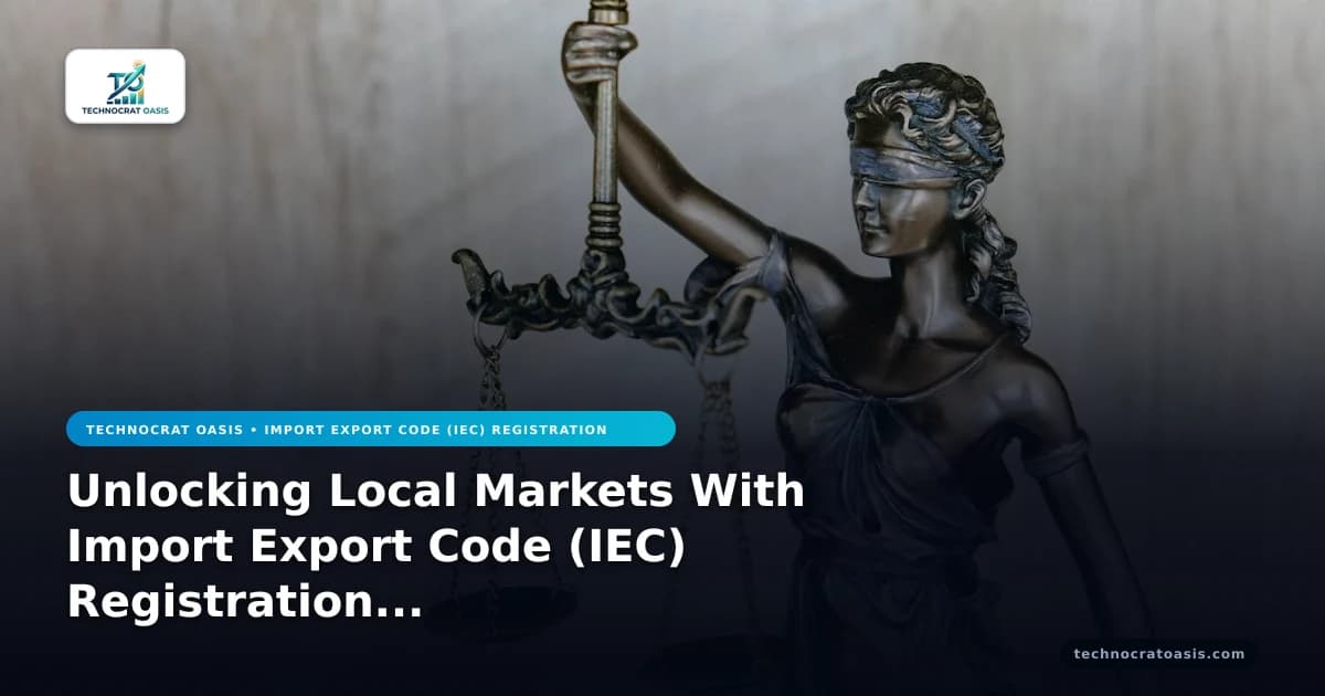 Unlocking Local Markets With Import Export Code (IEC) Registration 2026