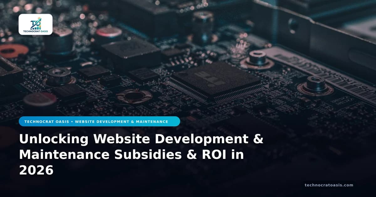 Unlocking Website Development & Maintenance Subsidies & ROI in 2026