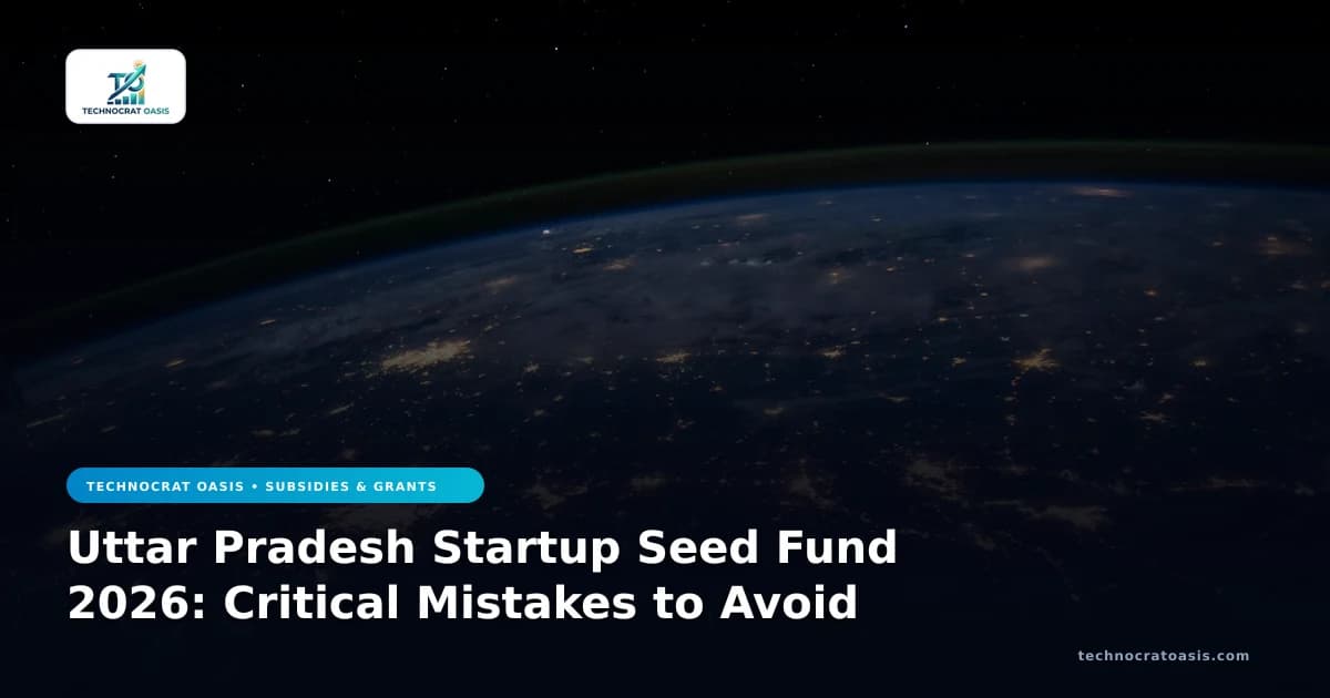 Uttar Pradesh Startup Seed Fund 2026: Critical Mistakes to Avoid