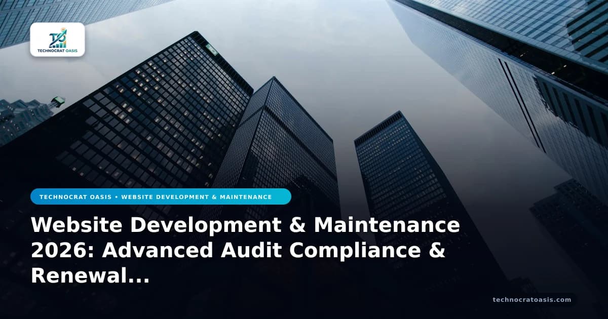 Website Development & Maintenance 2026: Advanced Audit Compliance & Renewal Strategies