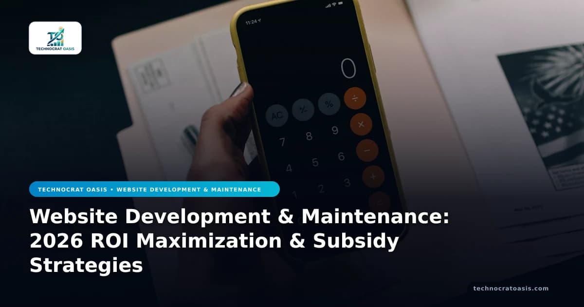 Website Development & Maintenance: 2026 ROI Maximization & Subsidy Strategies