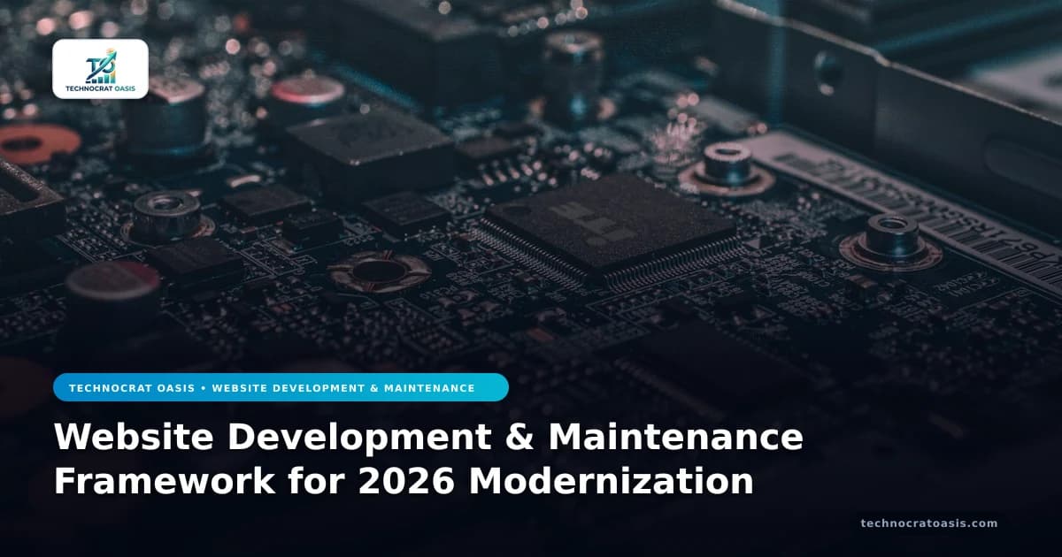 Website Development & Maintenance Framework for 2026 Modernization