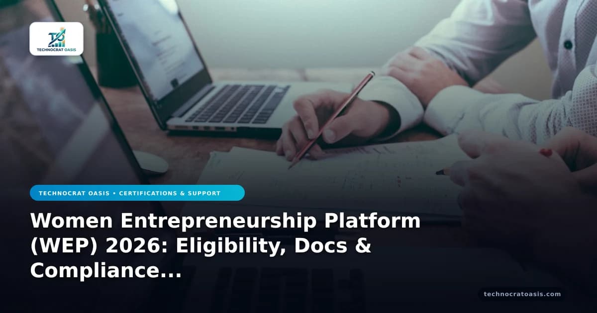 Women Entrepreneurship Platform (WEP) 2026: Eligibility, Docs & Compliance Mastery