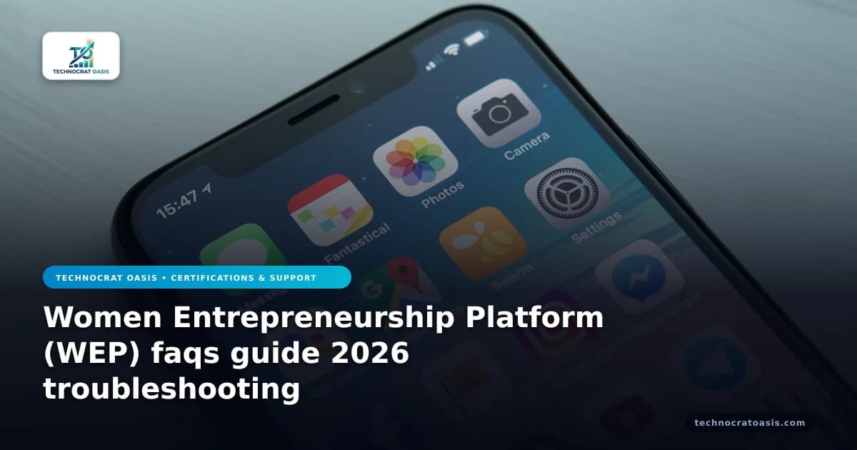 Women Entrepreneurship Platform (WEP) faqs guide 2026 troubleshooting