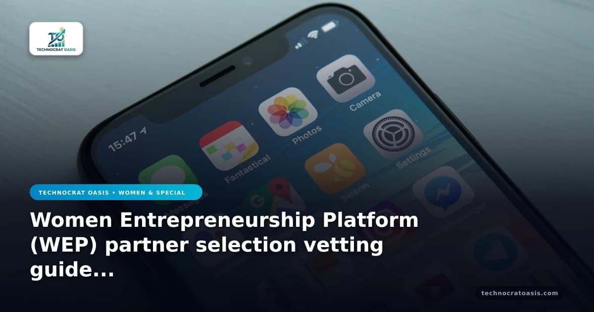 Women Entrepreneurship Platform (WEP) partner selection vetting guide 2026