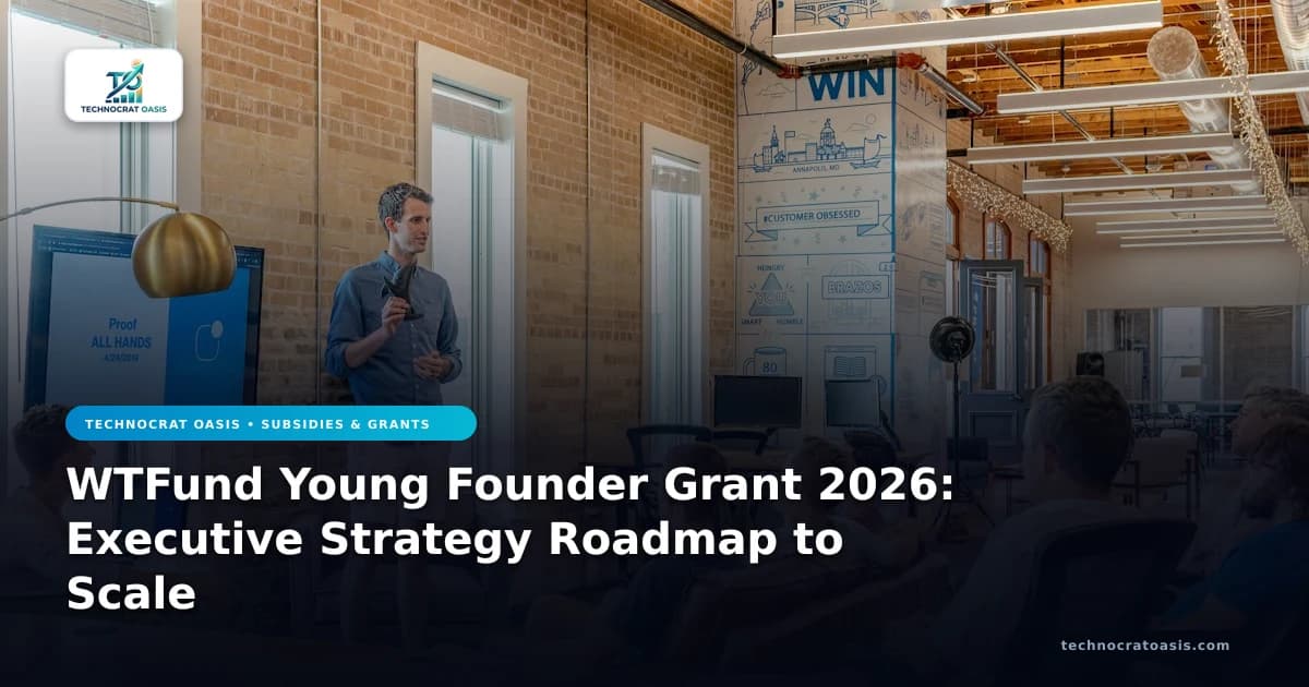 WTFund Young Founder Grant 2026: Executive Strategy Roadmap to Scale