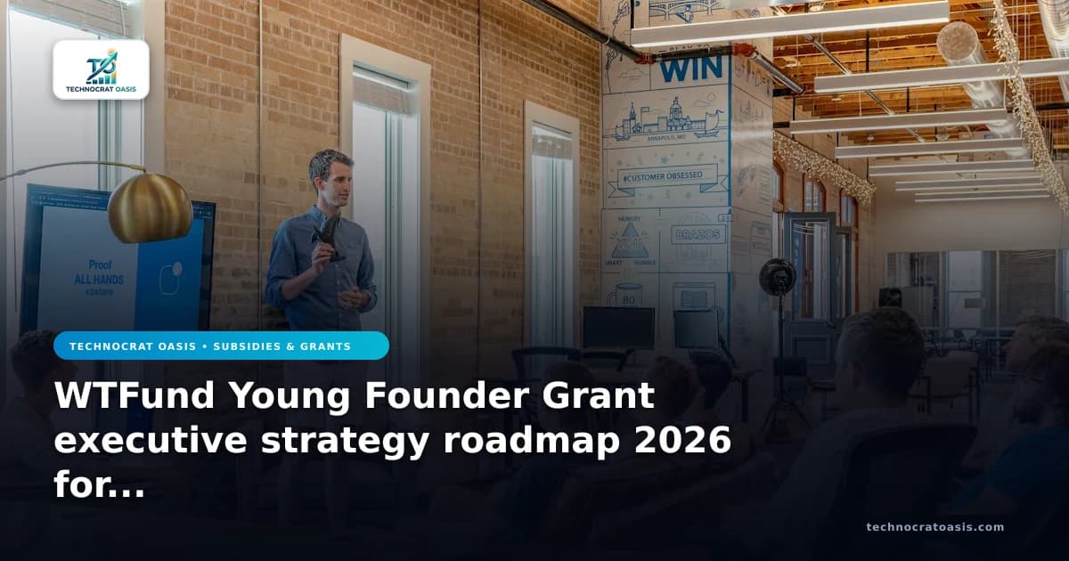 WTFund Young Founder Grant executive strategy roadmap 2026 for scale