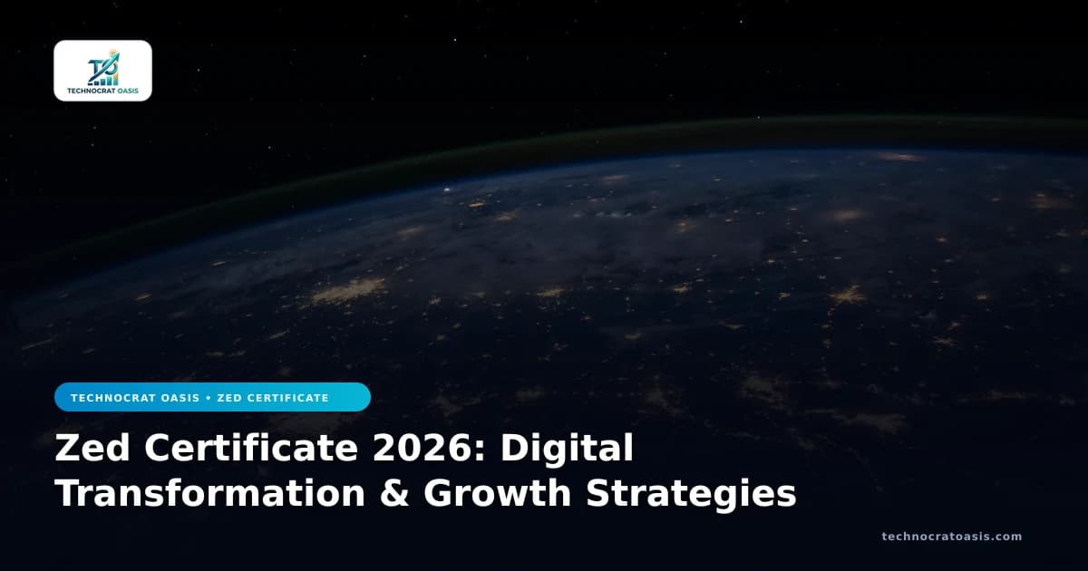 Zed Certificate 2026: Digital Transformation & Growth Strategies