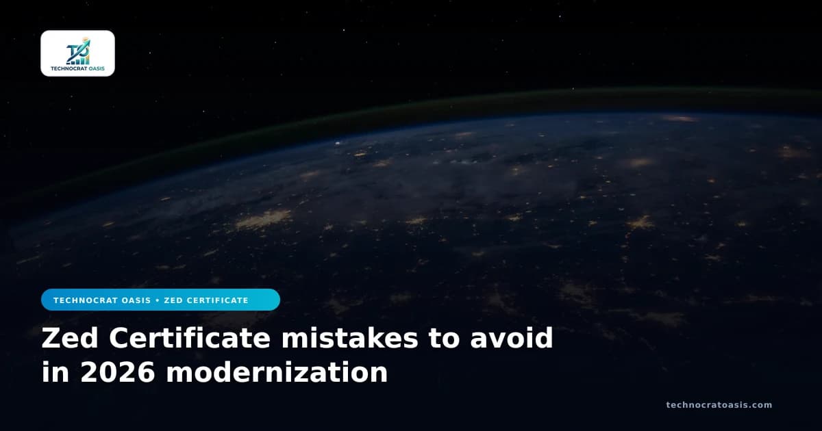 Zed Certificate mistakes to avoid in 2026 modernization