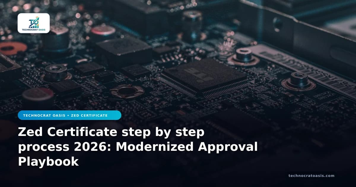 Zed Certificate step by step process 2026: Modernized Approval Playbook