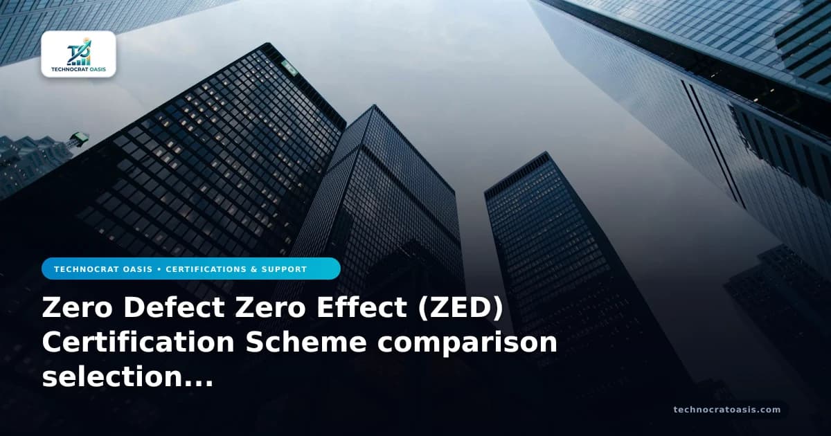 Zero Defect Zero Effect (ZED) Certification Scheme comparison selection guide 2026