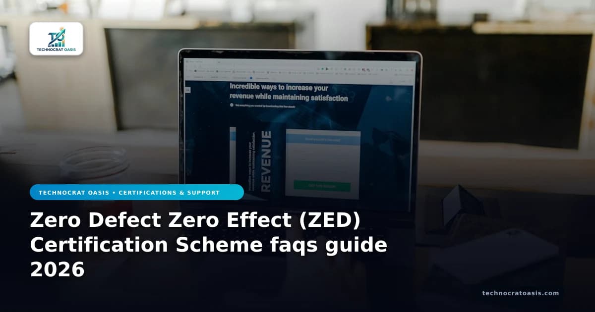 Zero Defect Zero Effect (ZED) Certification Scheme faqs guide 2026