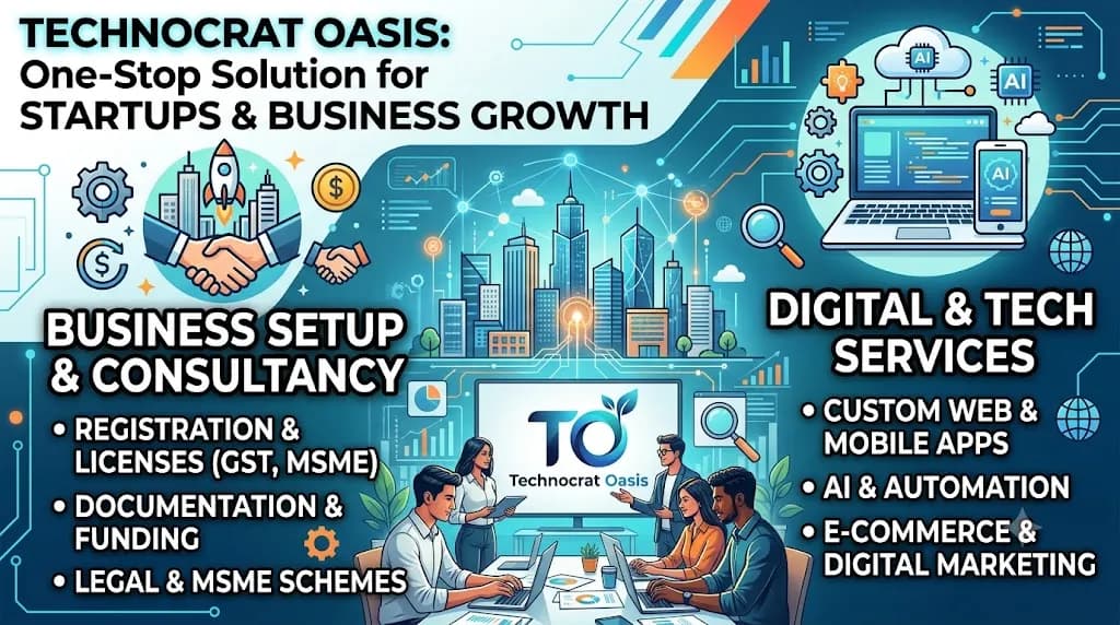 Technocrat Oasis: Complete Tech & Business Solutions for Startups